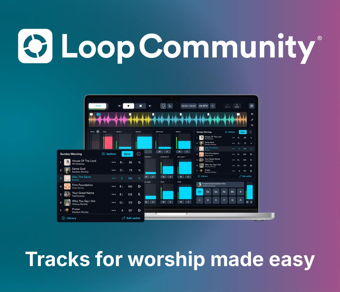 Loop Community Tracks For Worship Made Easy